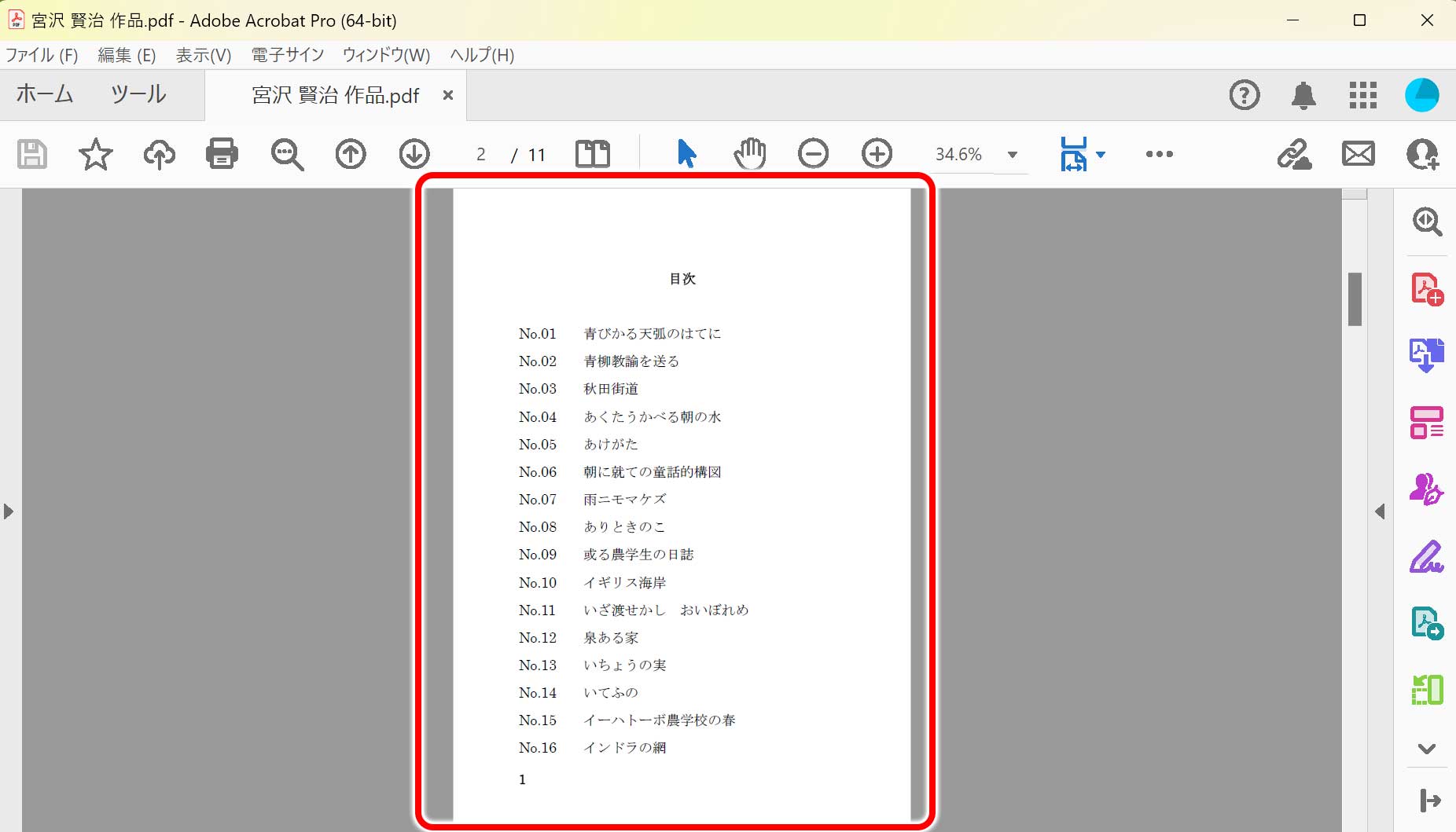 PDF の高さが 画面サイズになった