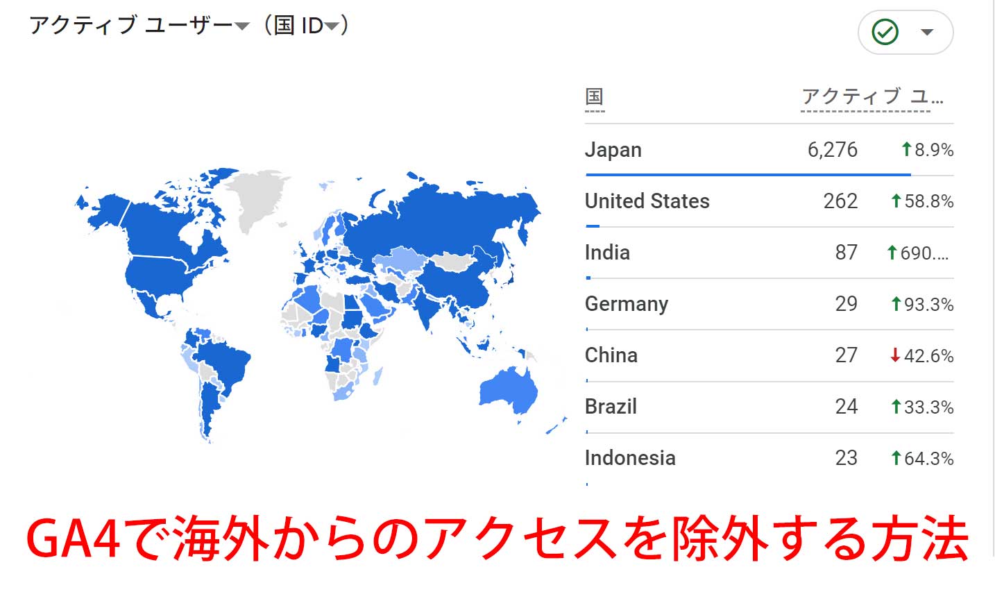 GA4で海外からのアクセスを除外する方法