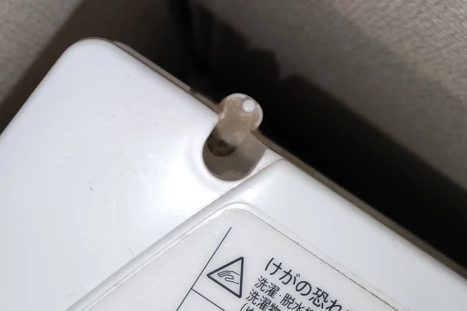 洗濯機の奥のネジ