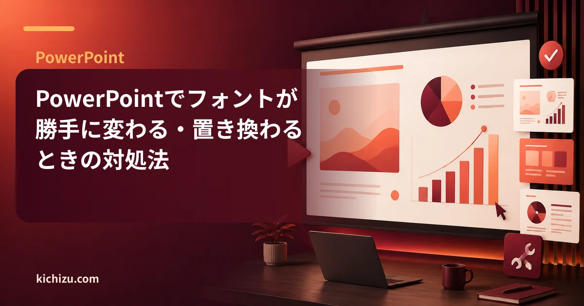 PowerPointでフォントが勝手に変わる・置き換わるときの対処法