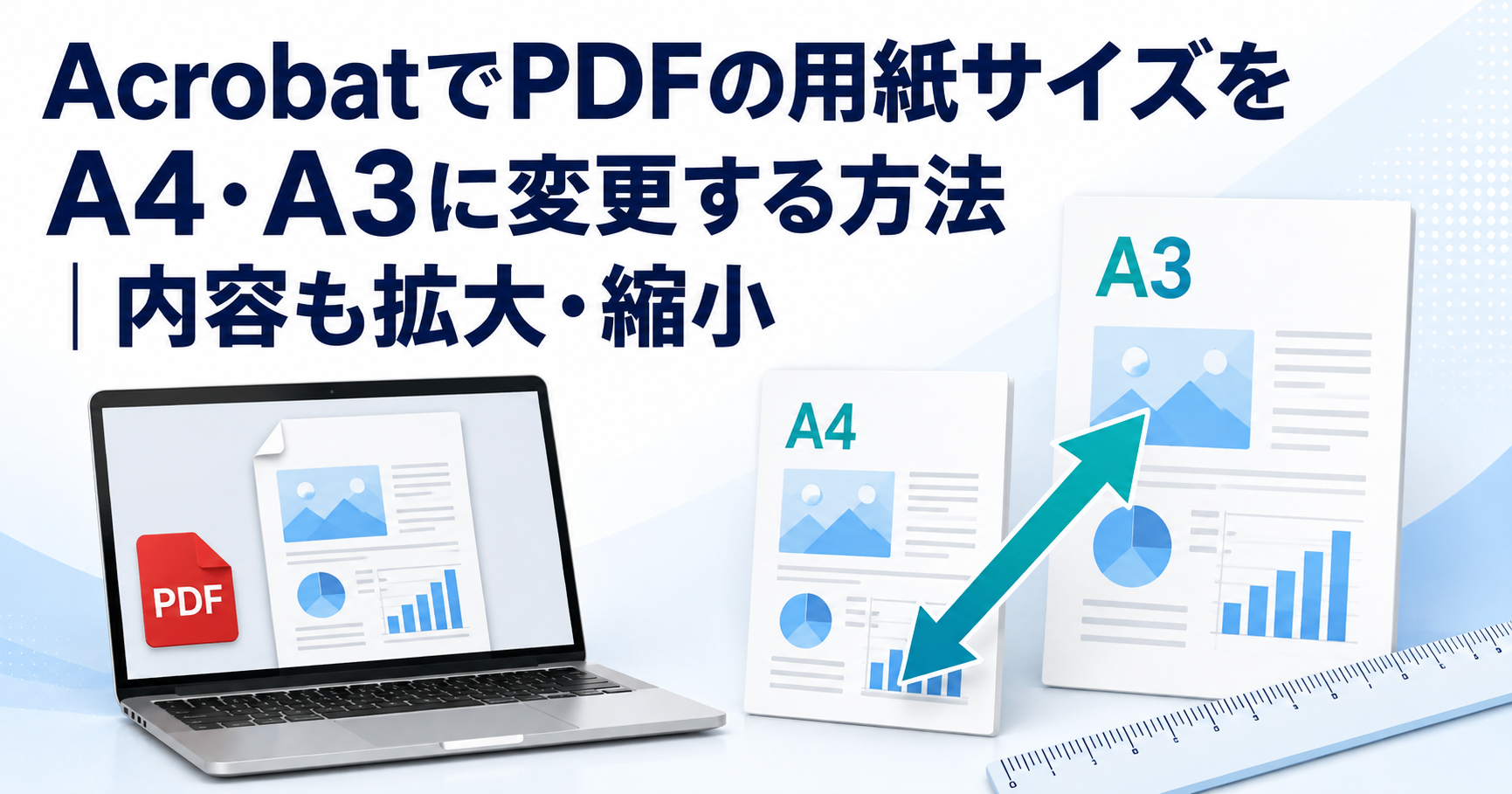 AcrobatでPDFの用紙サイズをA4・A3に変更する方法｜内容も拡大・縮小