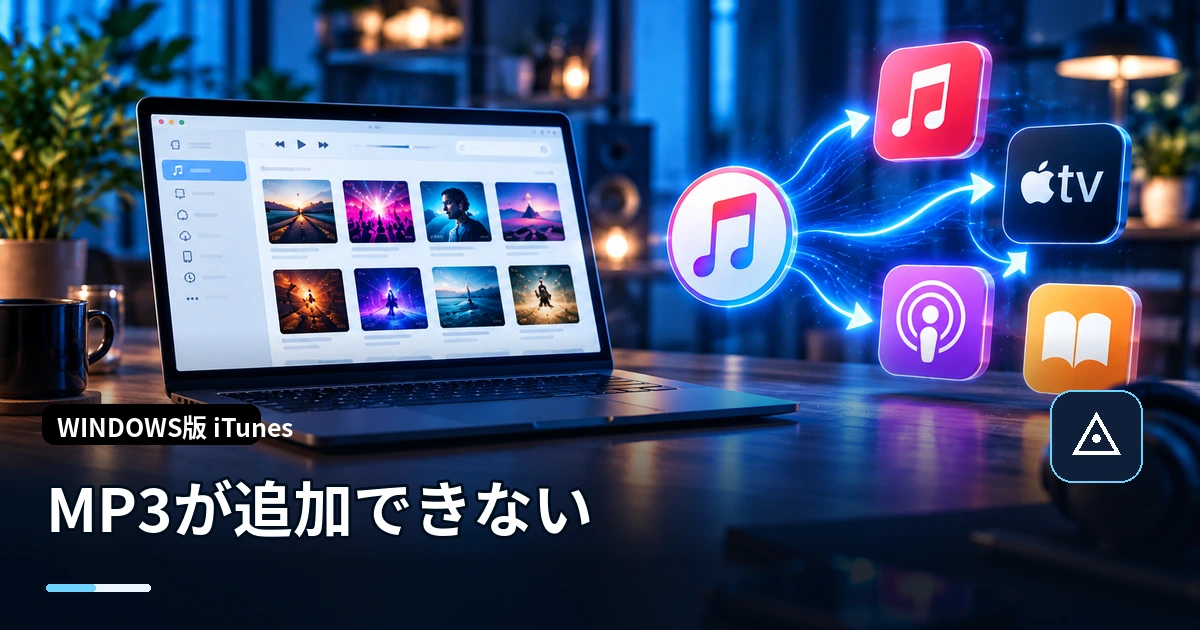 iTunesにMP3や音楽ファイルを追加できない原因と対処法