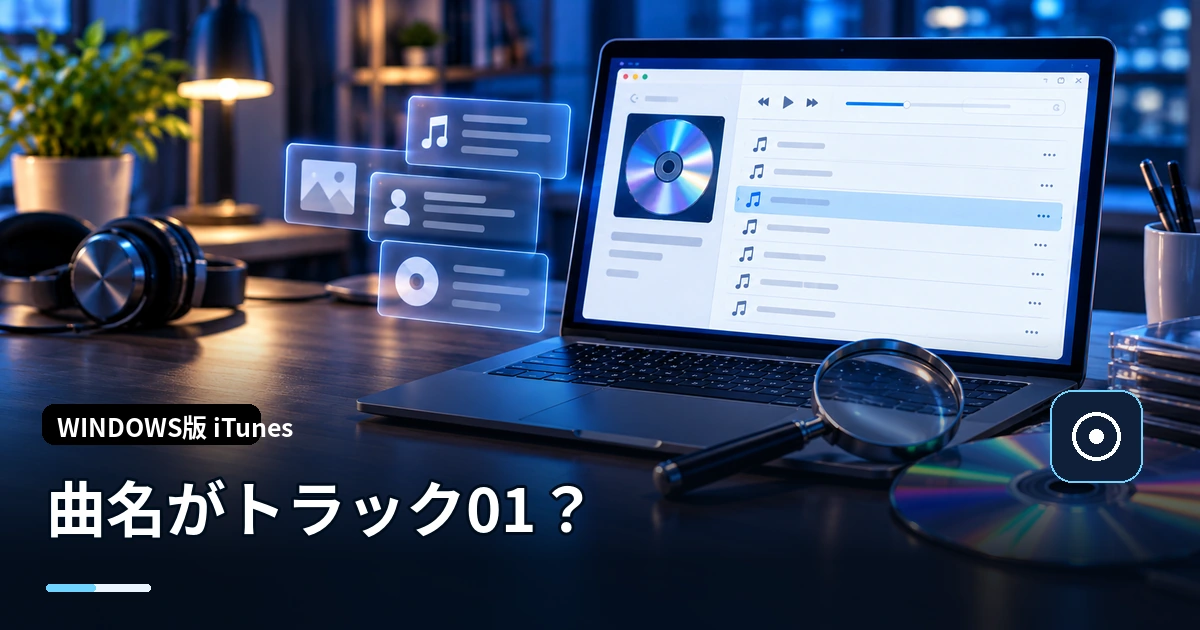 iTunesでCDの曲名が「トラック01」になる原因と曲名を取得する方
