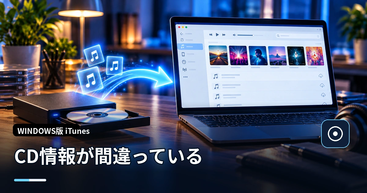 iTunesでCDの曲名やアルバム名が間違っている原因と修正方法 スラッグ:itunes-wrong-cd-track-info